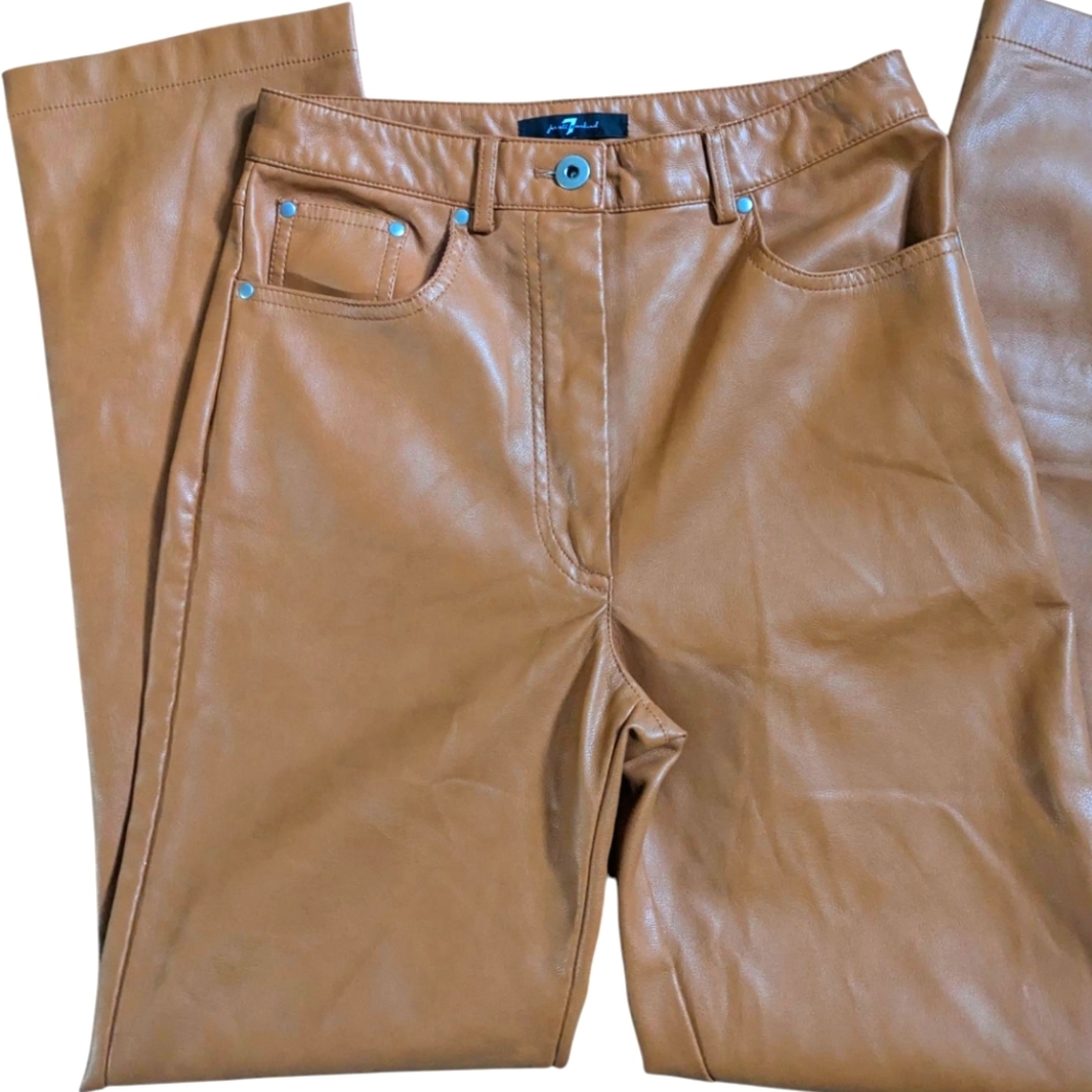 7 For All Mankind Vegan Leather Pants - Picture 5 of 8